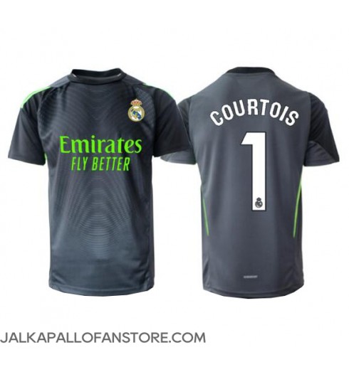 Real Madrid Thibaut Courtois #1 Maalivahdin Kolmaspaita 2025-26 Lyhythihainen Real Madrid Thibaut Courtois #1 Maalivahdin Kolmaspaita 2025-26 Lyhythihainen